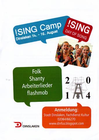 !Sing Camp 2014 Flugblatt